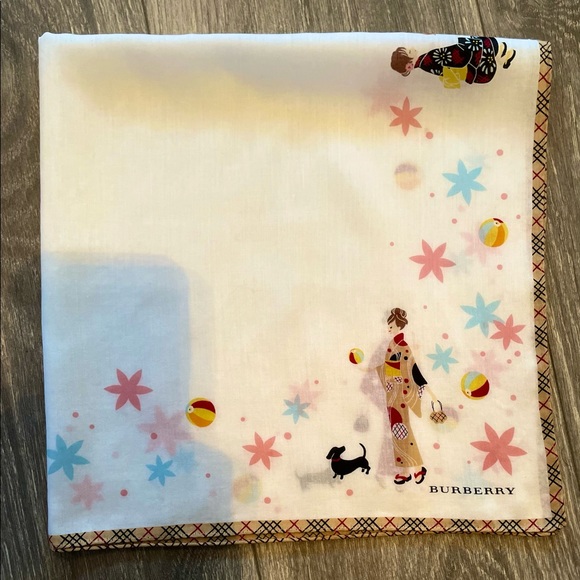 Burberry story Asian scarf NWOT very Rare - Picture 4 of 11